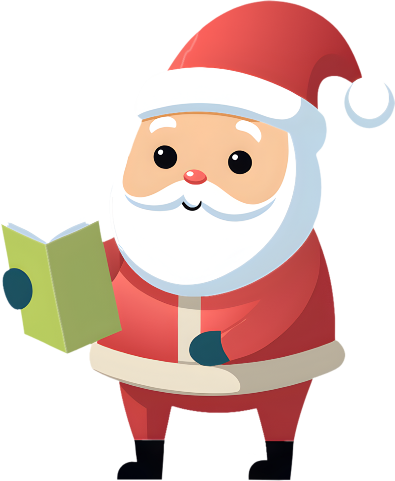 Jolly Santa Clipart Brings Christmas Cheer with Big Smiling Face. . png