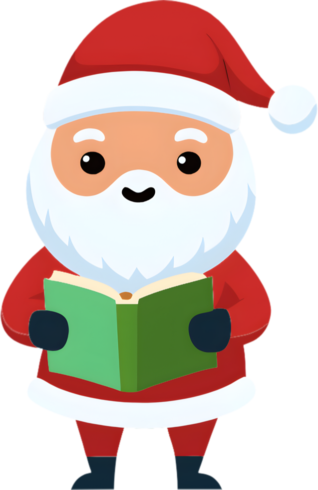 Santa Clipart with Joyful Smile Spreads Christmas Spirit. . png