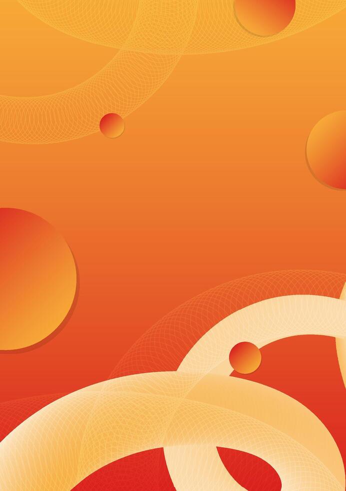 Flowing smooth wave pattern and 3d line on orange and red color background. Internet network and communication signal technology, fiber optic line. Science and music backdrop. Chinese new year. vector