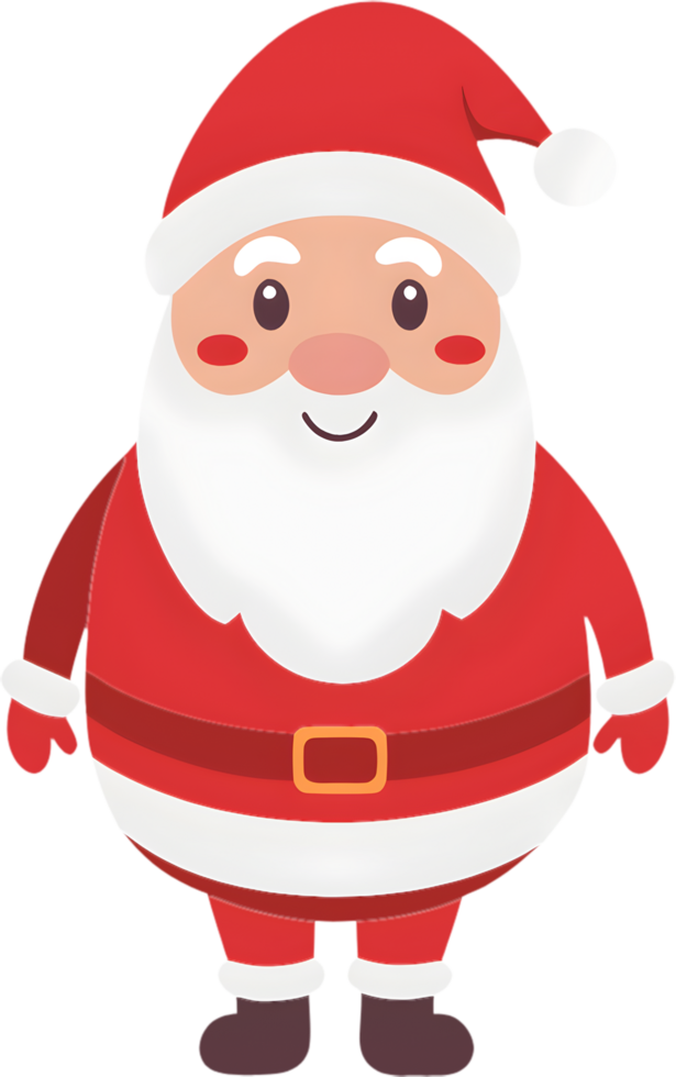 lustig Santa Karikatur Bild Spreads festlich jubeln mit lächeln. . png