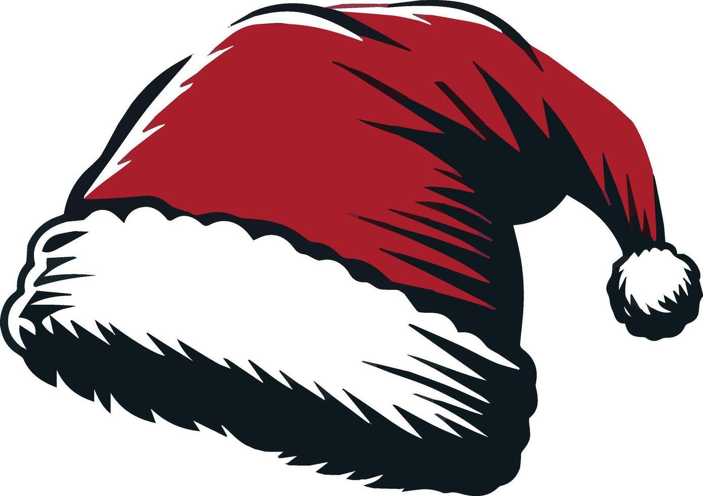 a Santa hat on a white background vector