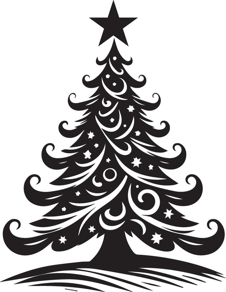 Christmas tree illustration vector