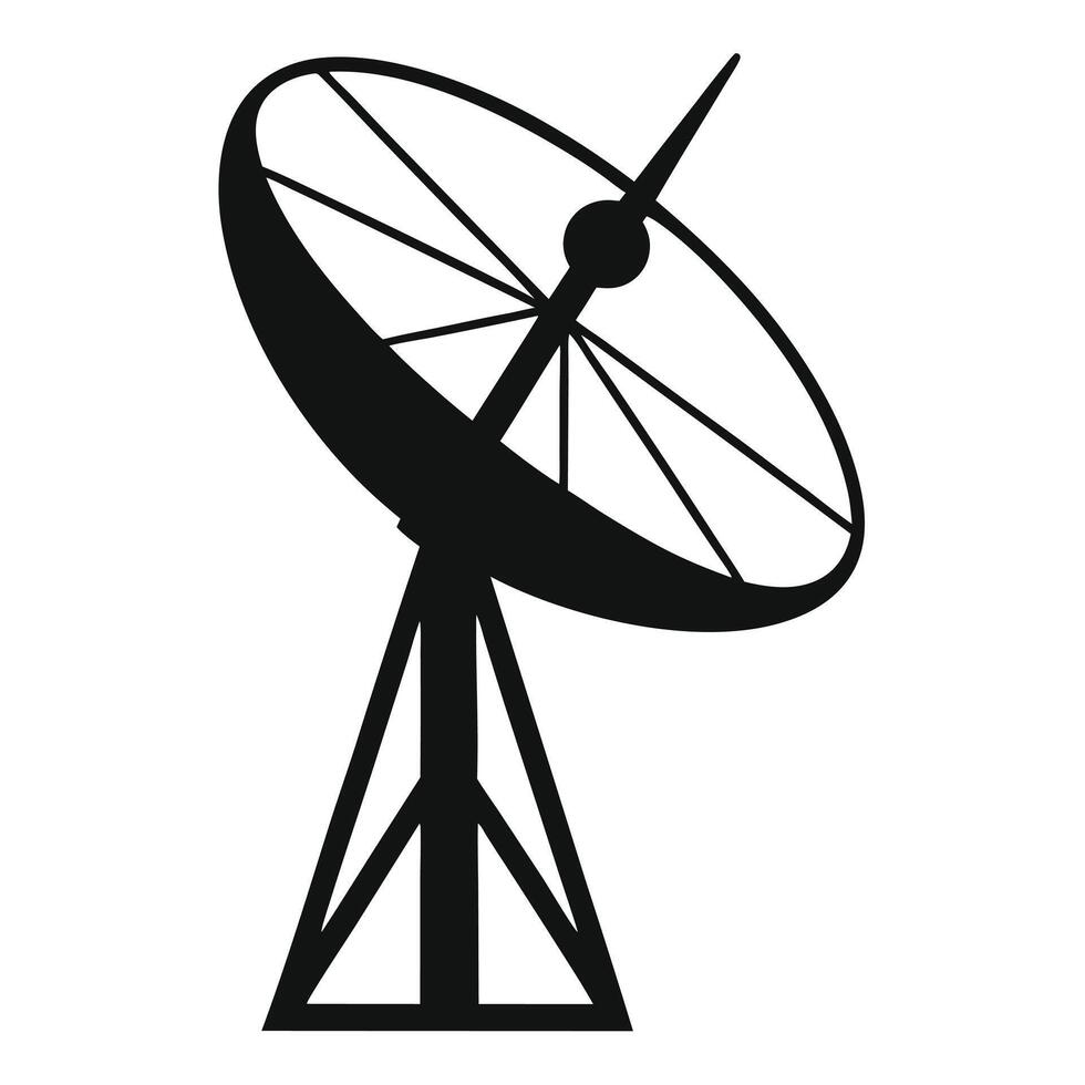 antenna silhouette with a white background. vector
