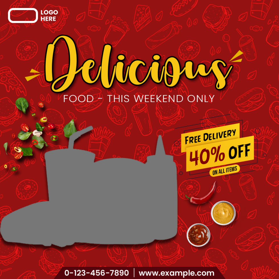 Delicious Food Menu Offer for Social Media psd