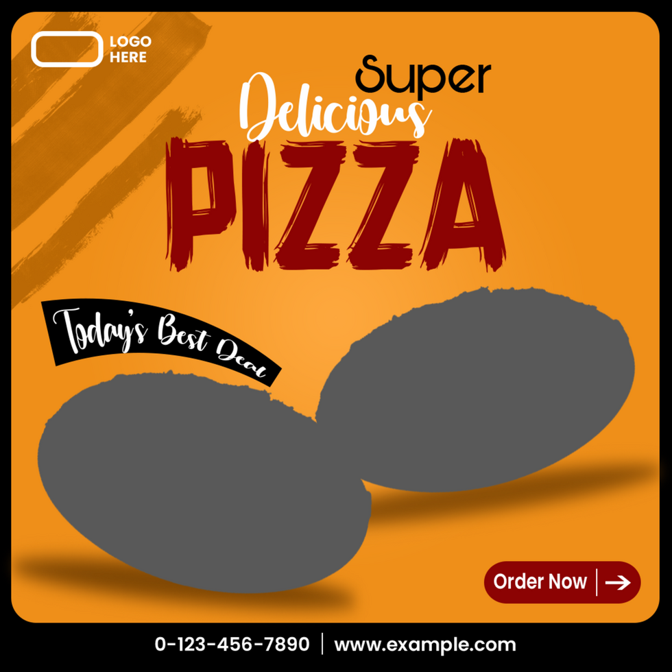 Post Social Banner Design for Super Delicious Pizza psd