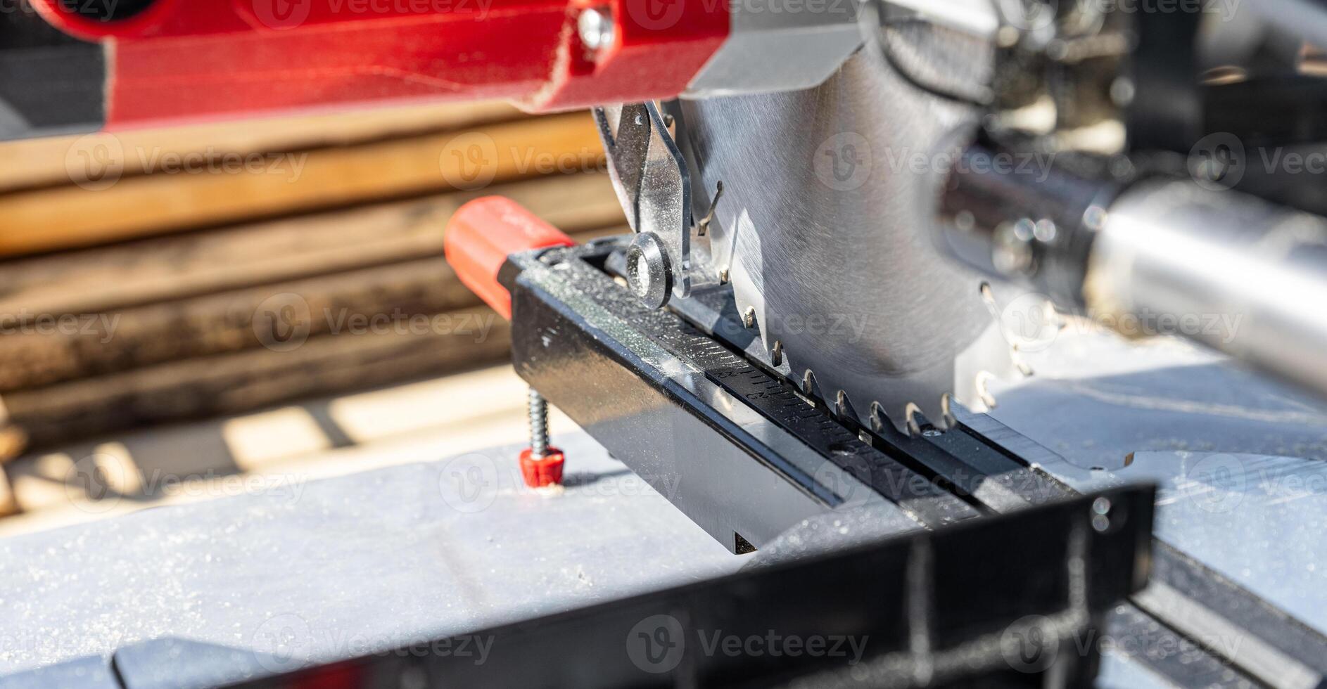 Close-up of a wooden frame for a new construction project. The frame rests on a concrete foundation. Construction of a wooden frame house. photo