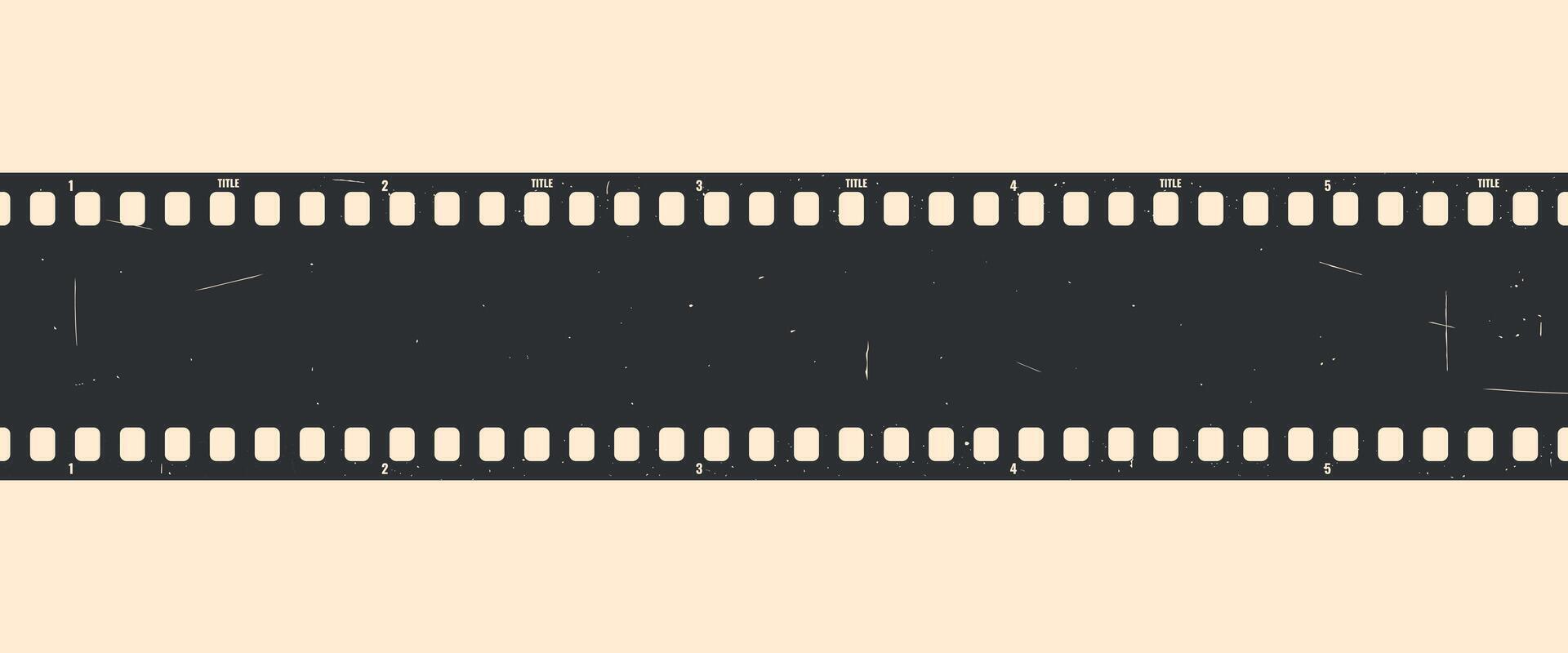 Vintage movie film strip. Film strip with grunge texture. Cinema and filmmaking concept vector