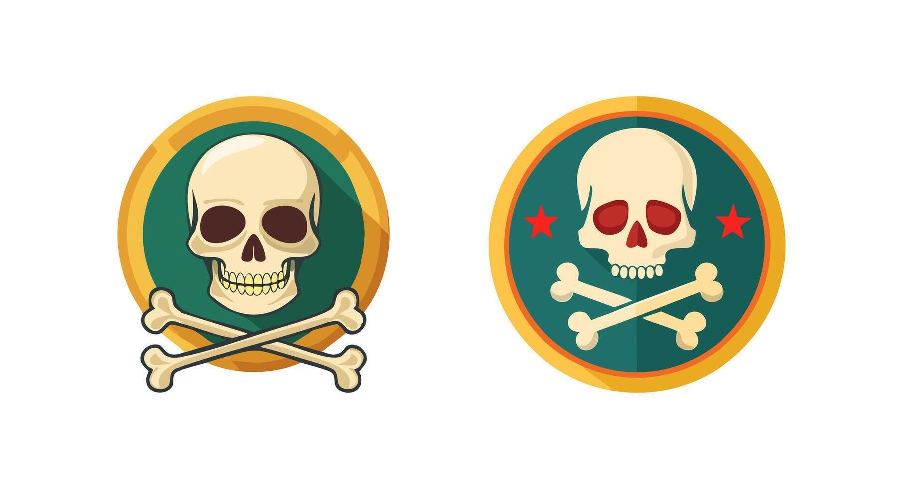 Skull and Crossbones Emblem vector