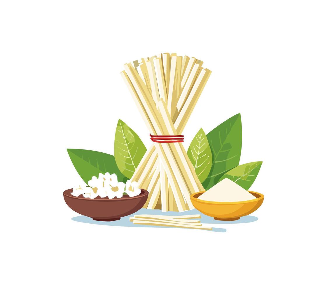 sticks and traditional offerings for ancestors vector