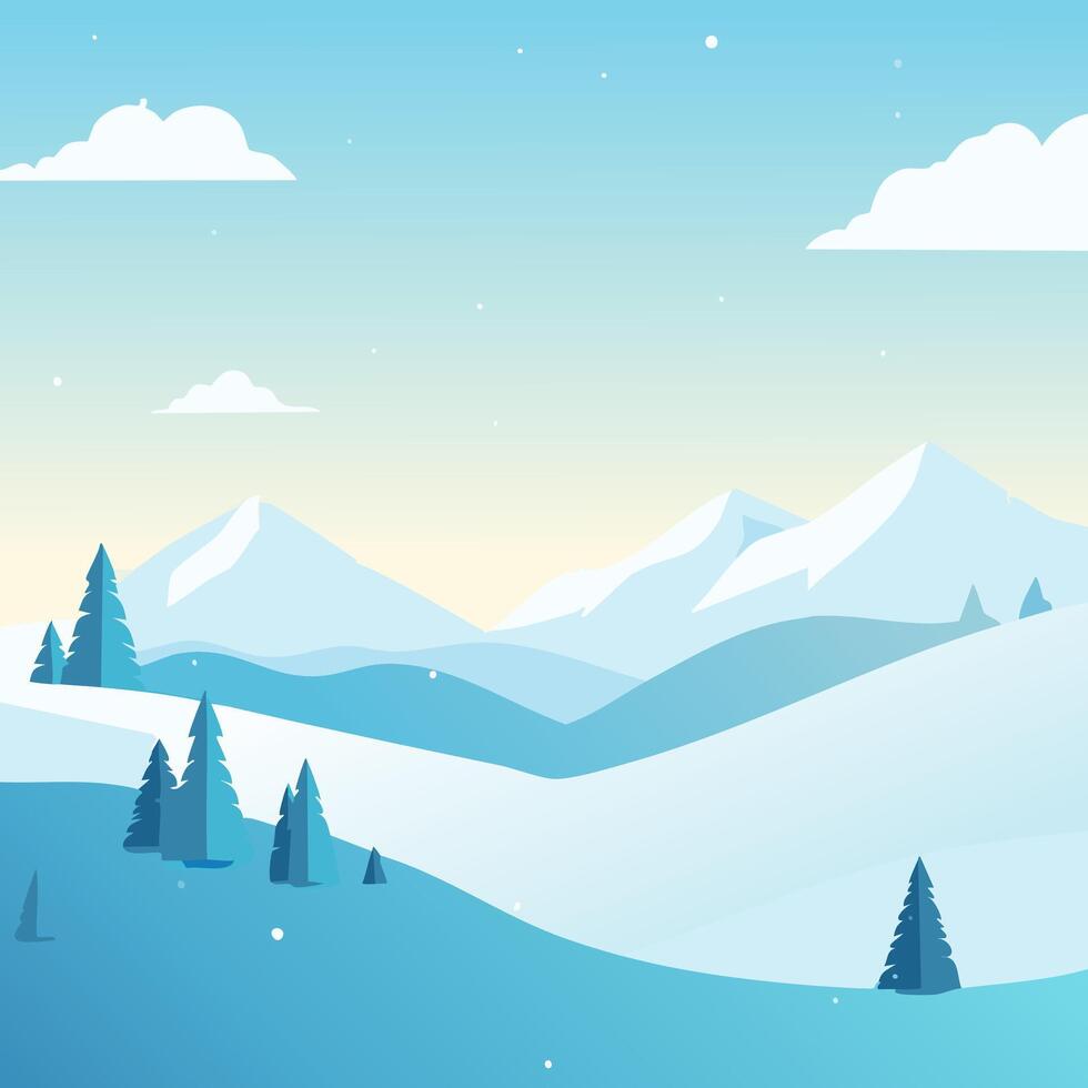 Snowy Hills Illustration vector