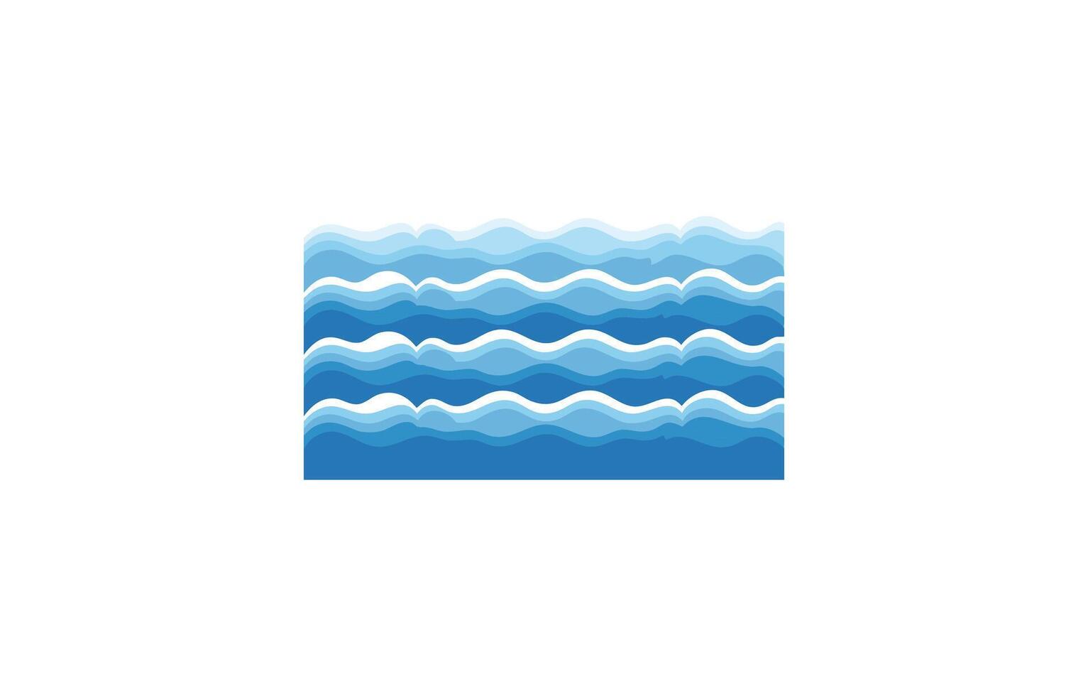 Blue ocean wave patterns vector