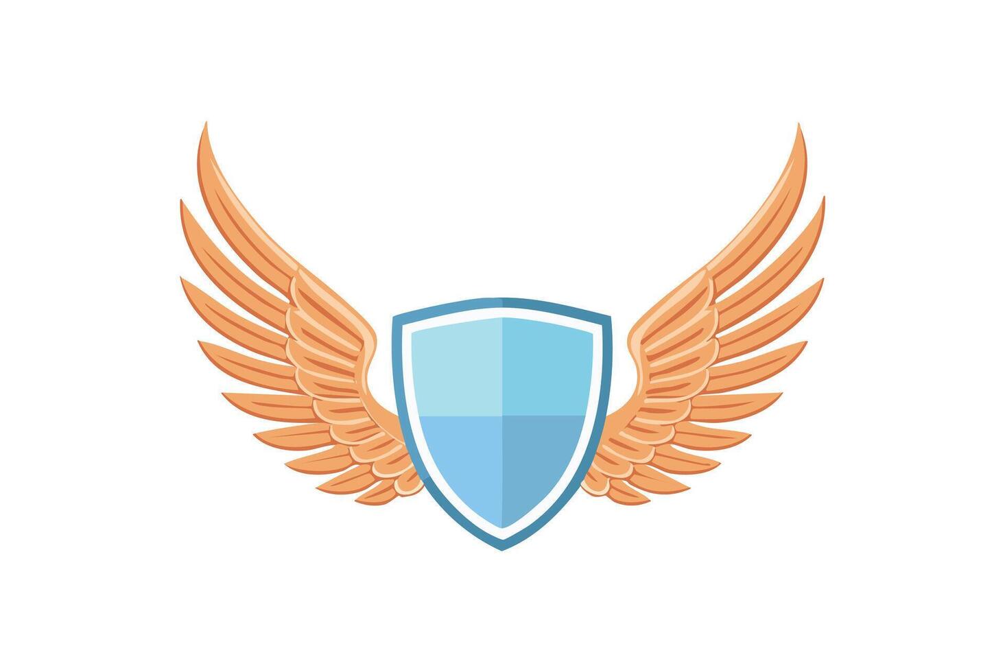 Wings and Shield Emblem vector