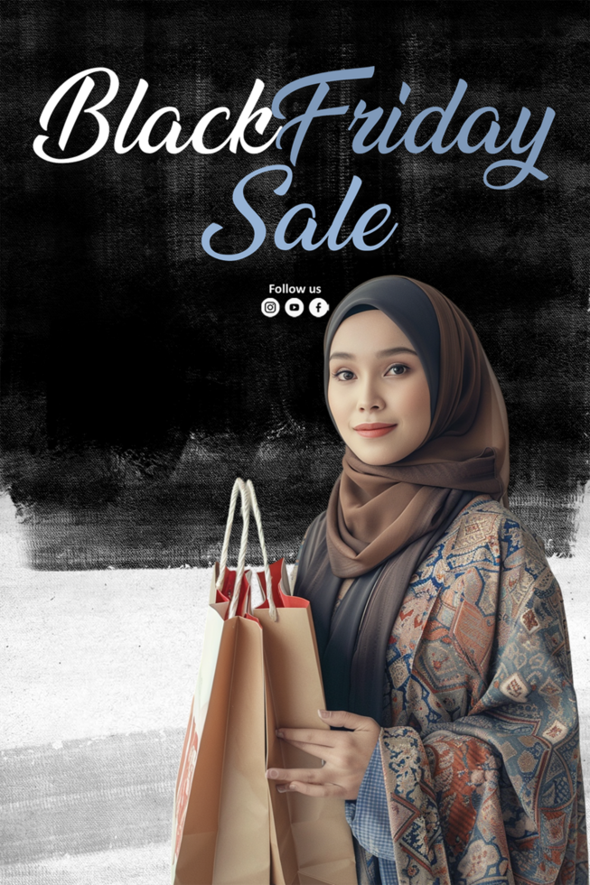 Modern black friday composition with realistic design psd