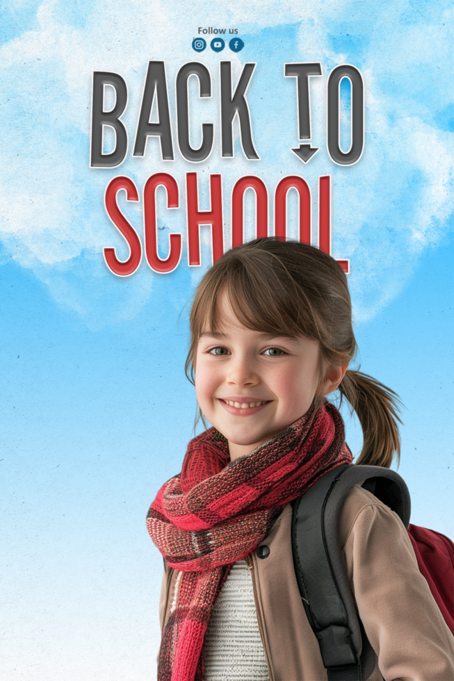 back to School Flyer and template design psd