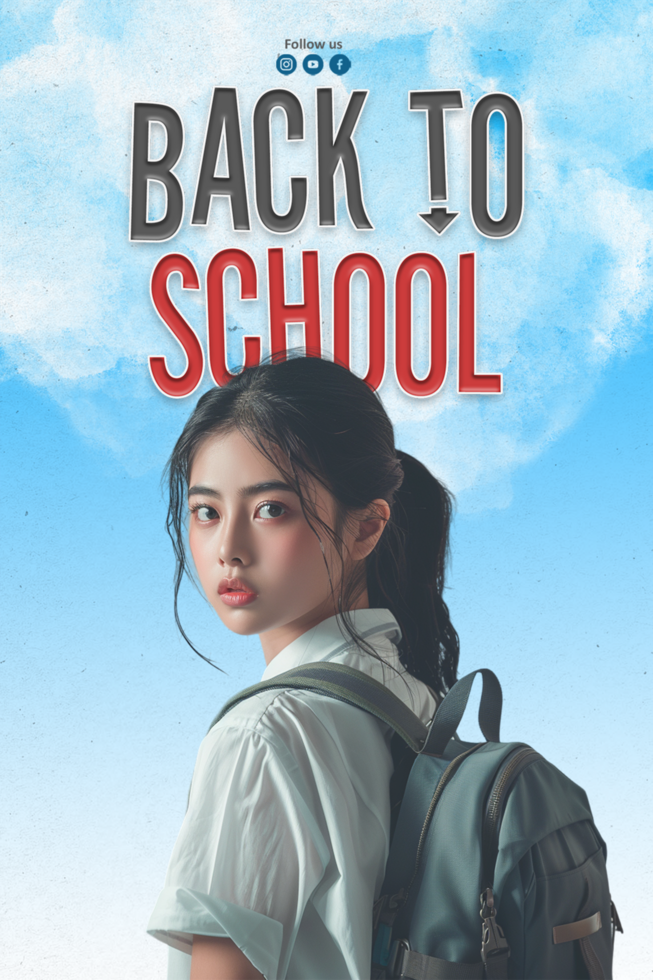 Back to School Sale Social Media Banner Design Template psd