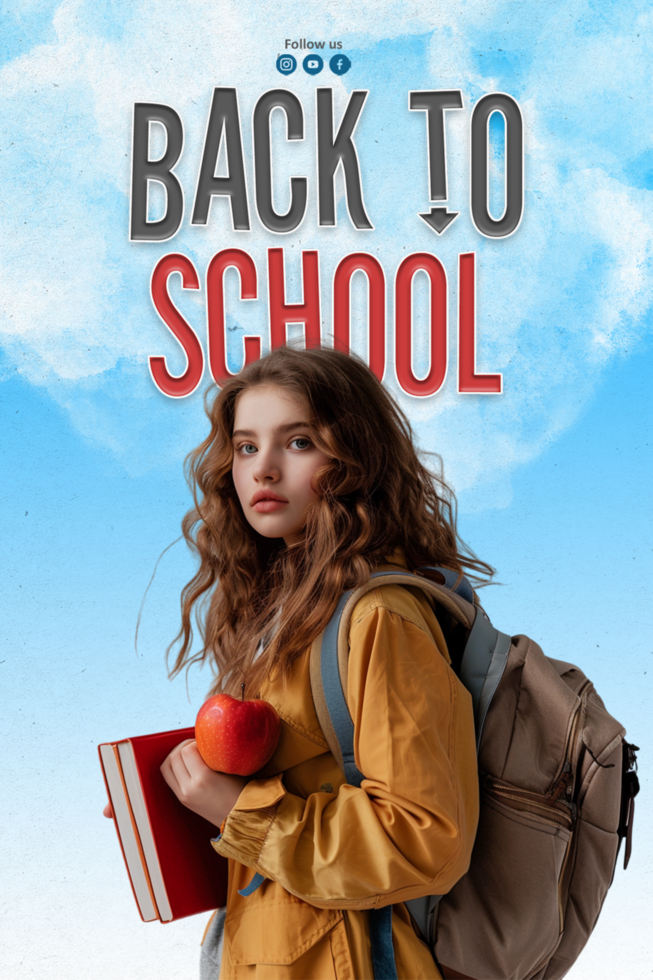 Back to school template psd