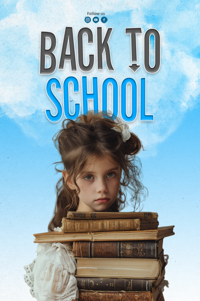 Welcome Back to school new admission or Education School admission social media post template psd
