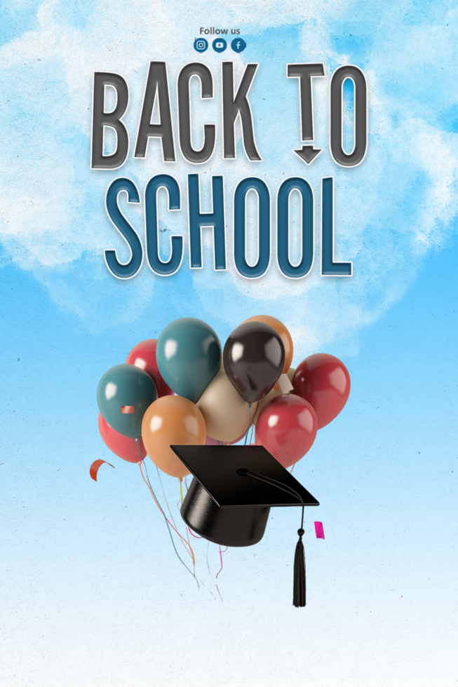 Back To School Party Flyer Or Poster Template psd