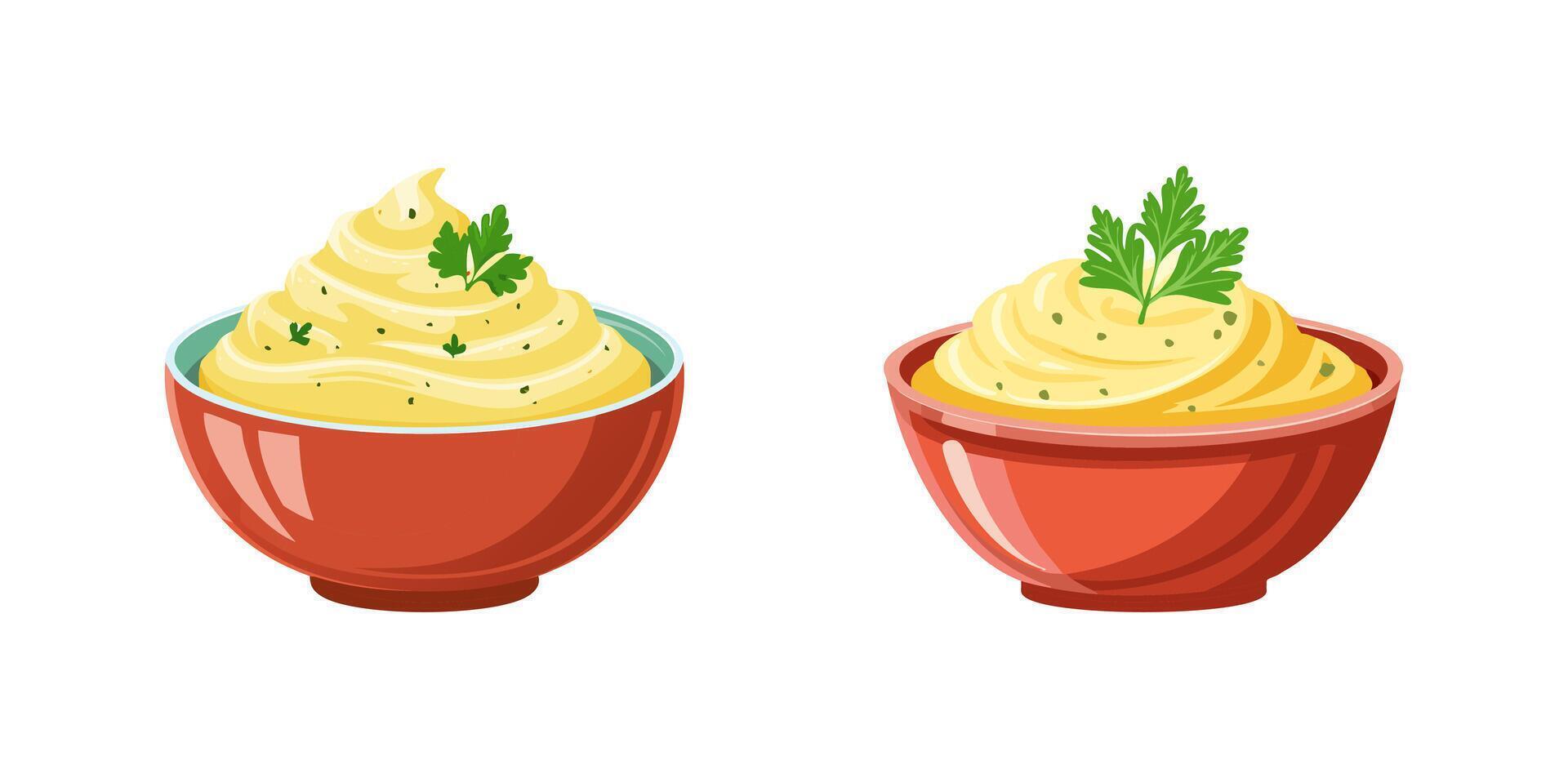 Mashed Potato Bowl vector