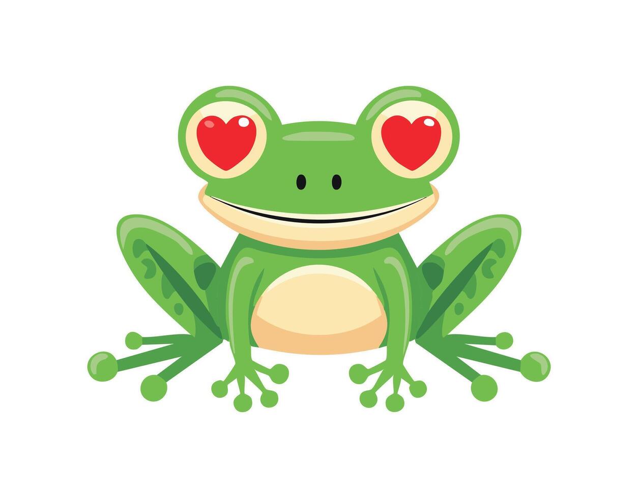 Heart Eyes Frog vector