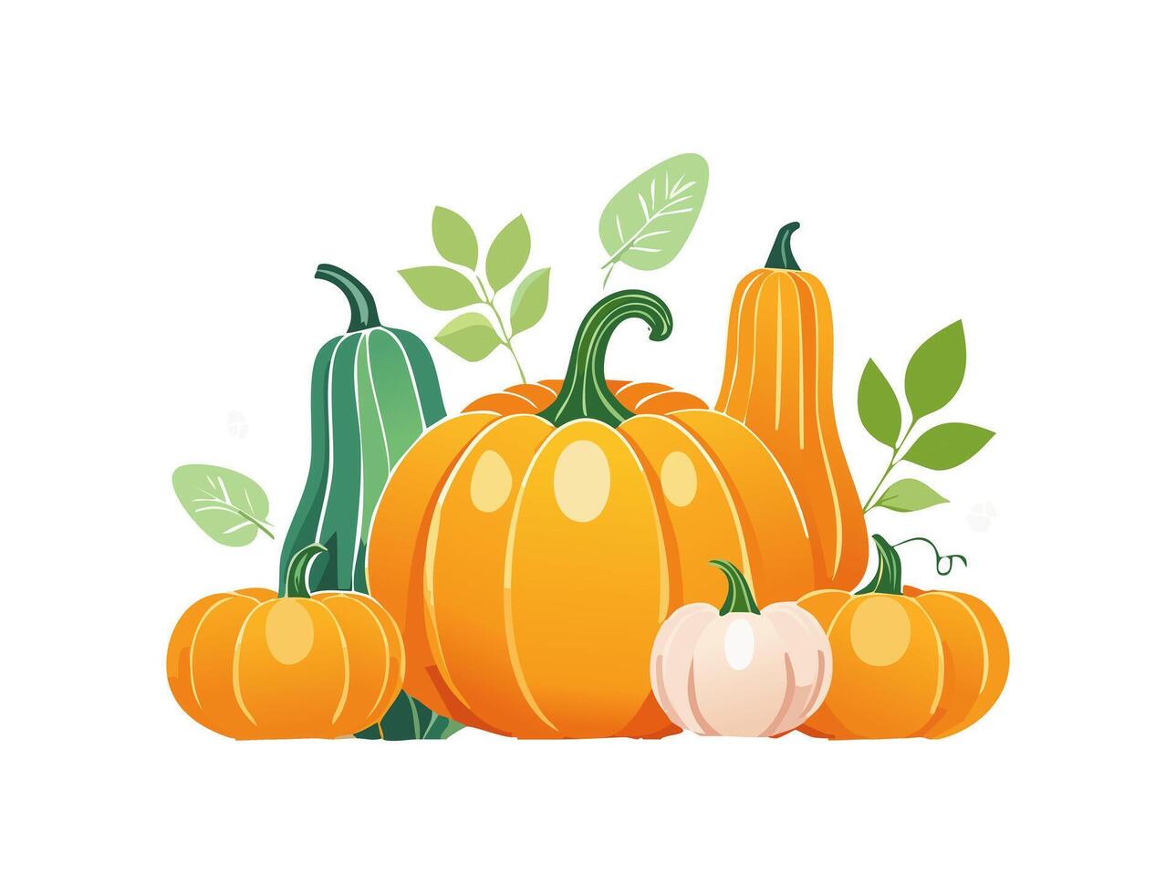 Pumpkin and Squash Grouping vector