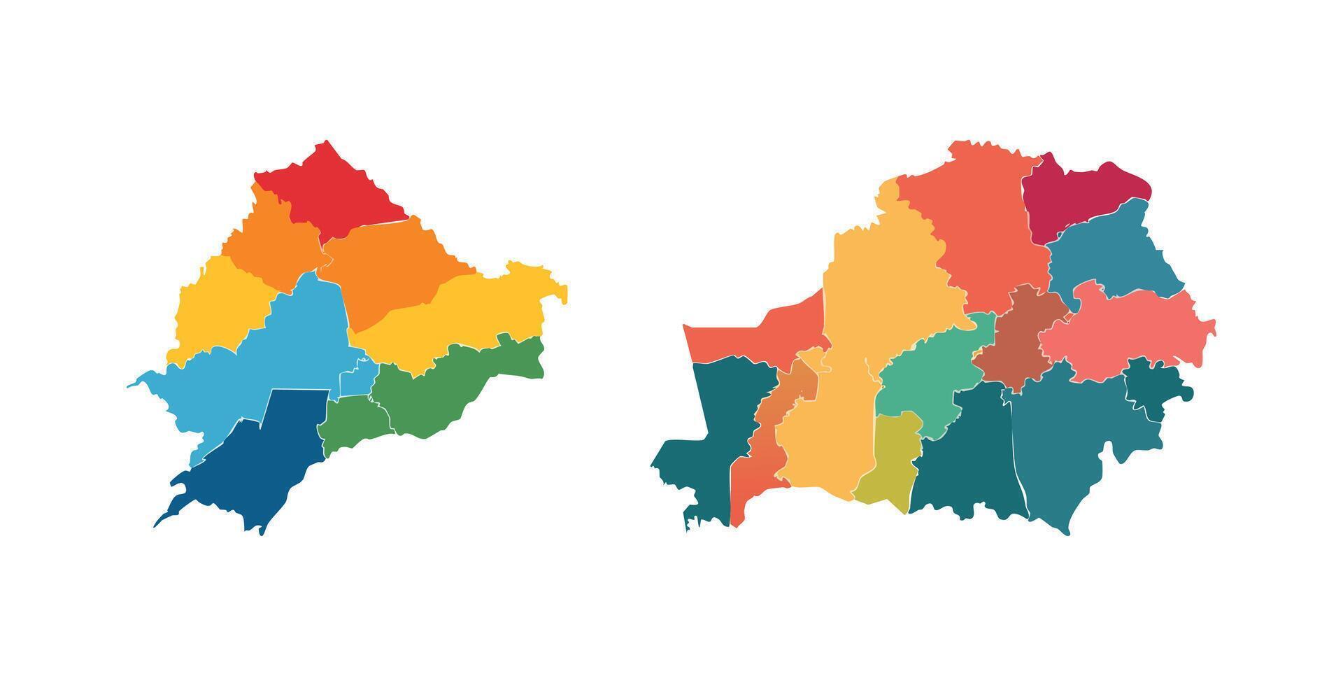 Illustration regional map vector