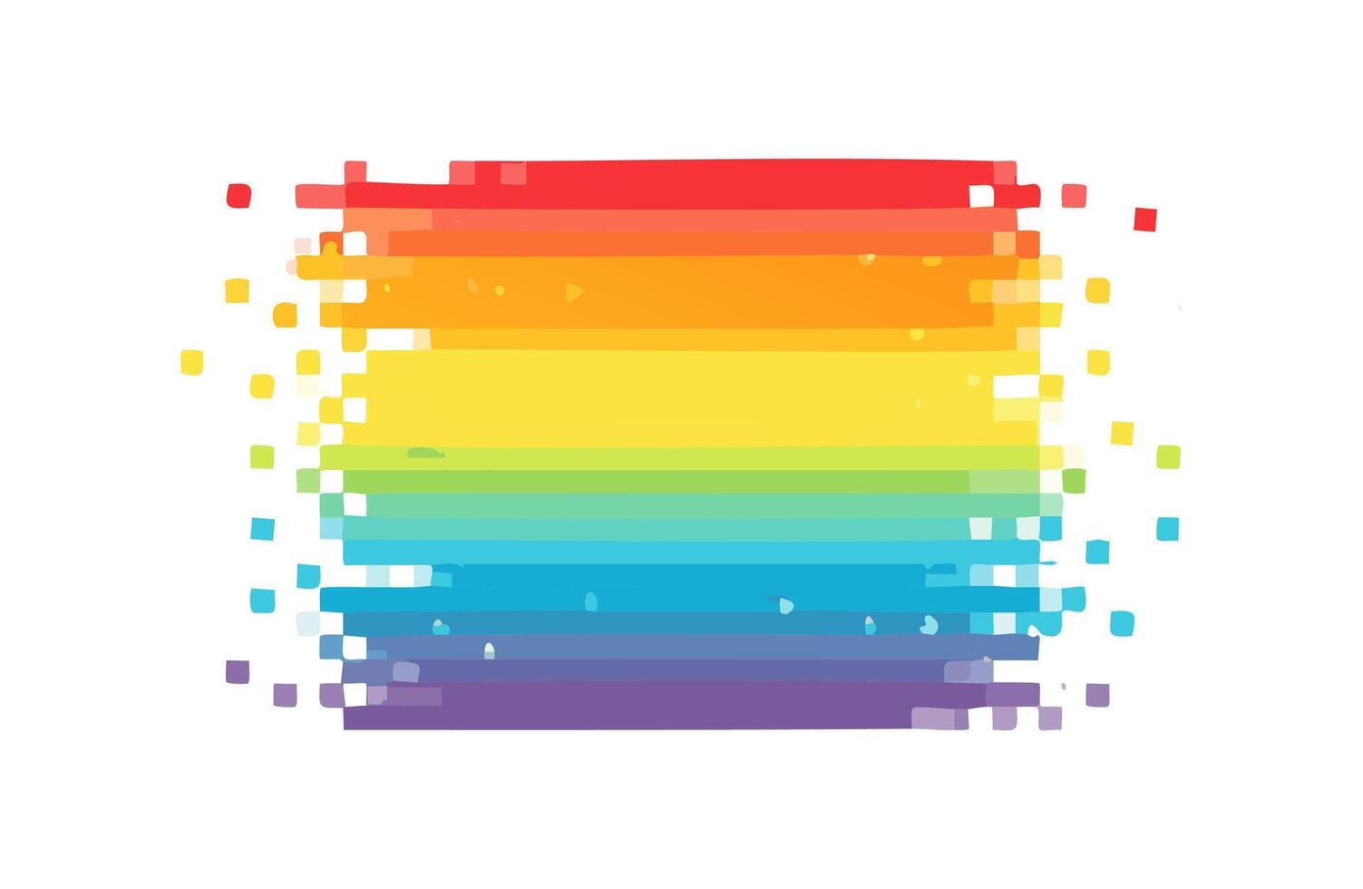 static overlay with rainbow glitches vector