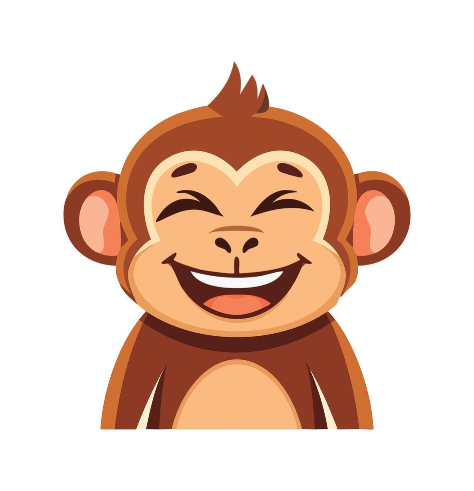 illustration Winking Monkey vector
