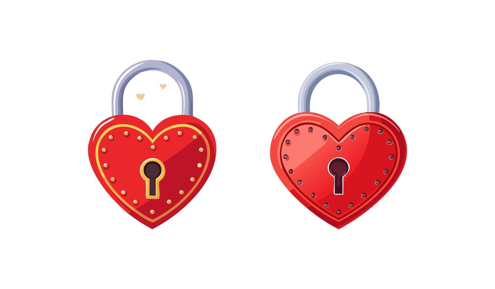A heart shaped padlock vector