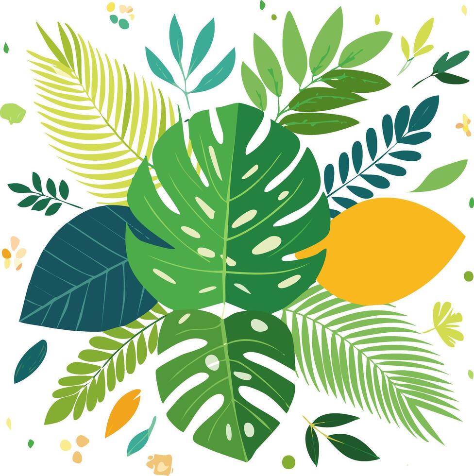 Abstract Jungle Shapes vector