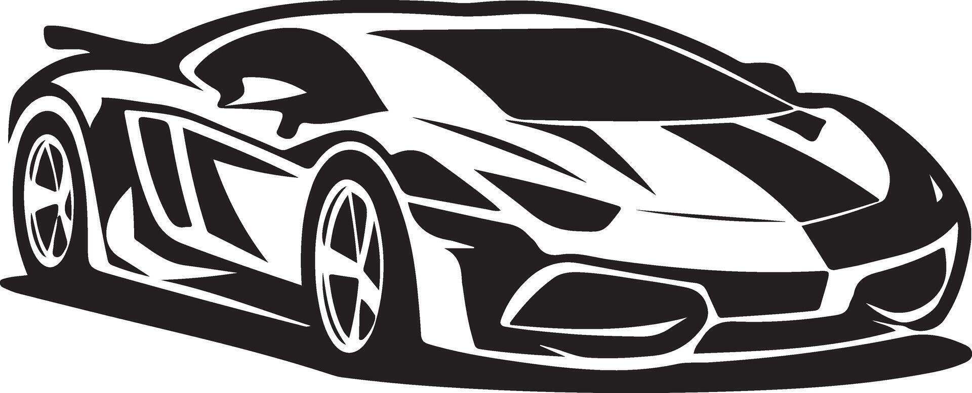 A sport car silhouette art illustration vector