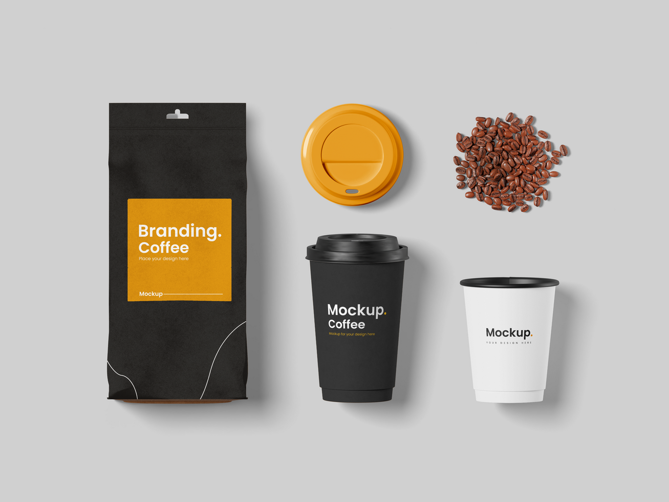 Coffee branding mockup psd