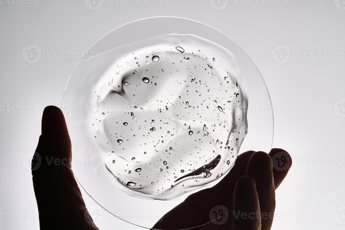 Texture of the hair gel or hyaluronic gel for the face. photo
