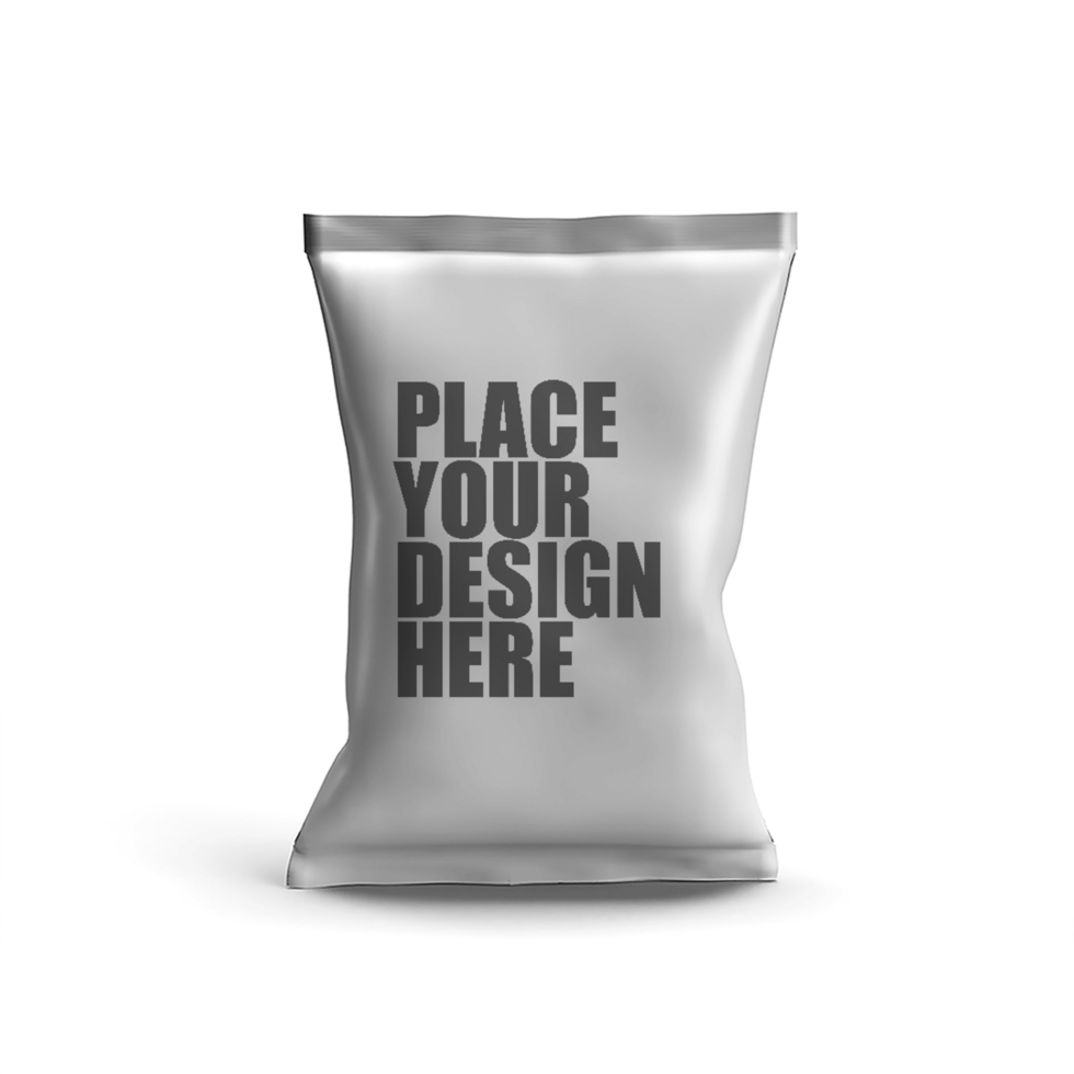 snack bag front view mockup 3d psd