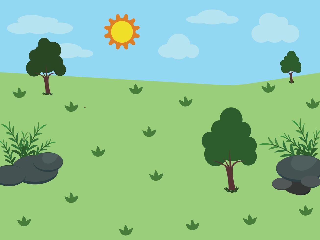 Empty nature landscape design vector