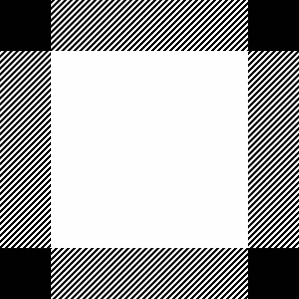 Cover background texture, tile plaid check seamless. Shape textile tartan fabric pattern in black and white colors. vector