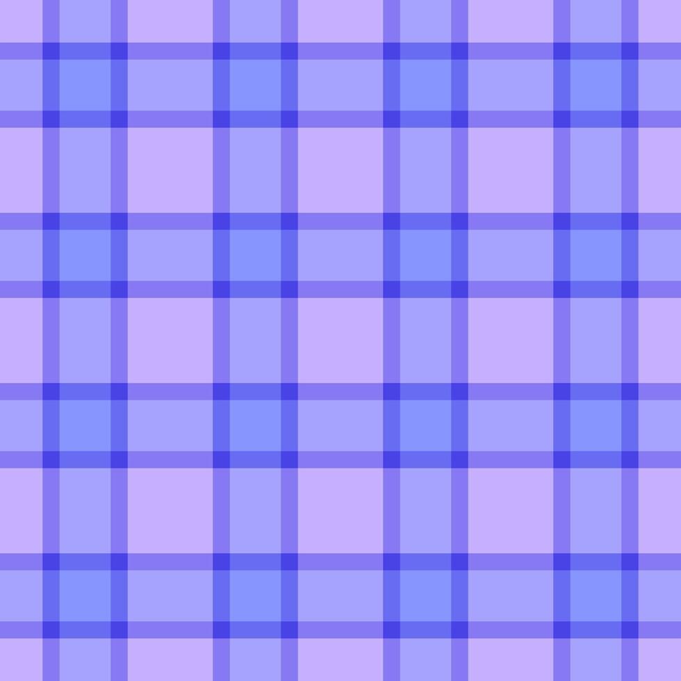 Youth textile fabric texture, asymmetric pattern tartan . Paint seamless background check plaid in indigo and blue colors. vector