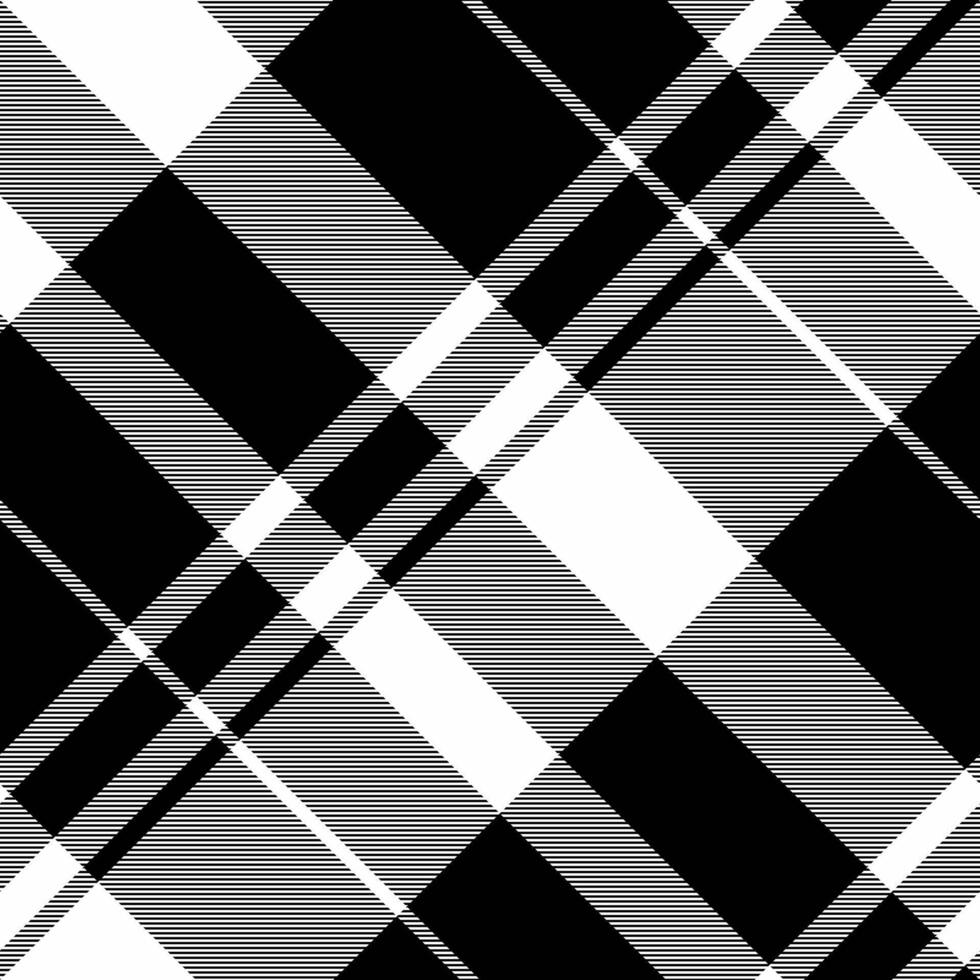 Hippy pattern fabric background, postcard textile texture. Mature plaid seamless check tartan in black and white colors. vector