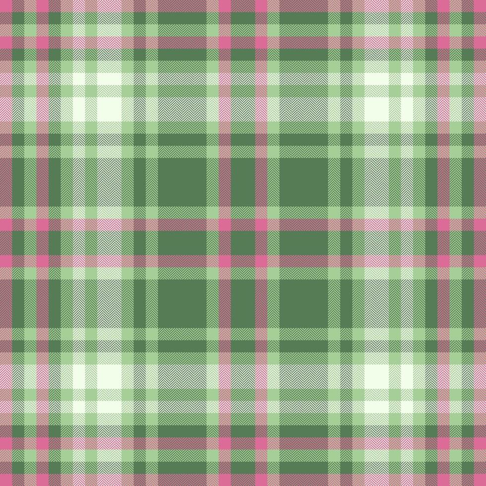Mid pattern texture background, discount seamless textile. Soft tartan fabric plaid check in light and green colors. vector