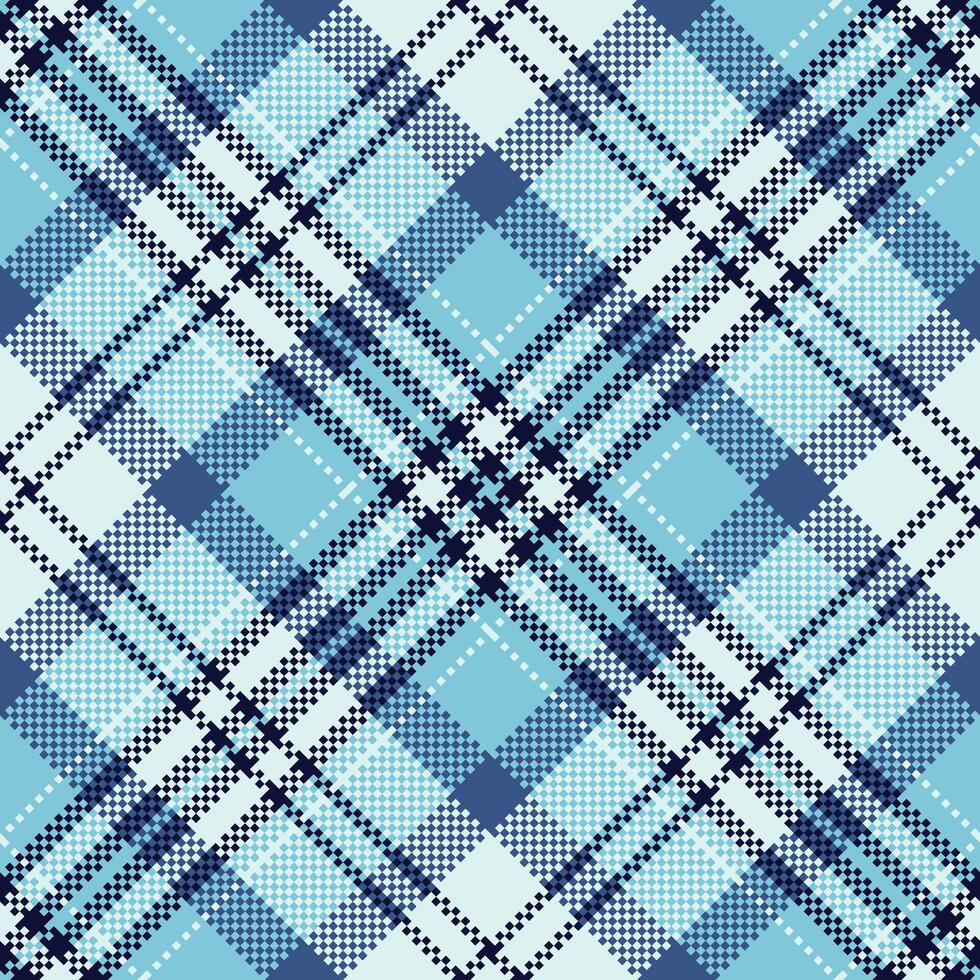 Repetition texture fabric pattern, subtle background check tartan. Female seamless plaid textile in light and cyan colors. vector