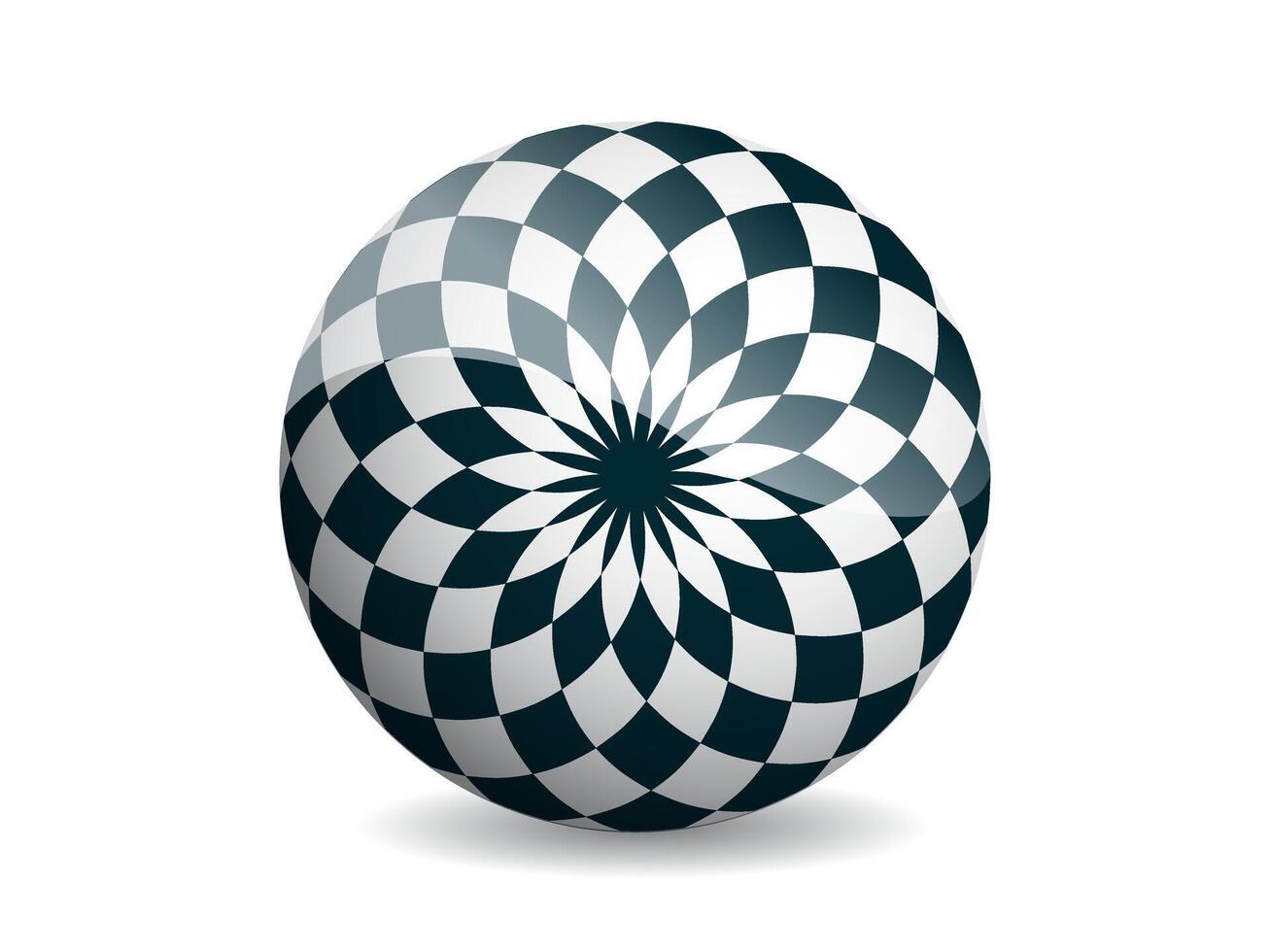 3D ball abstract illustration. Pattern sphere modern design. Round shape globe on white background. vector
