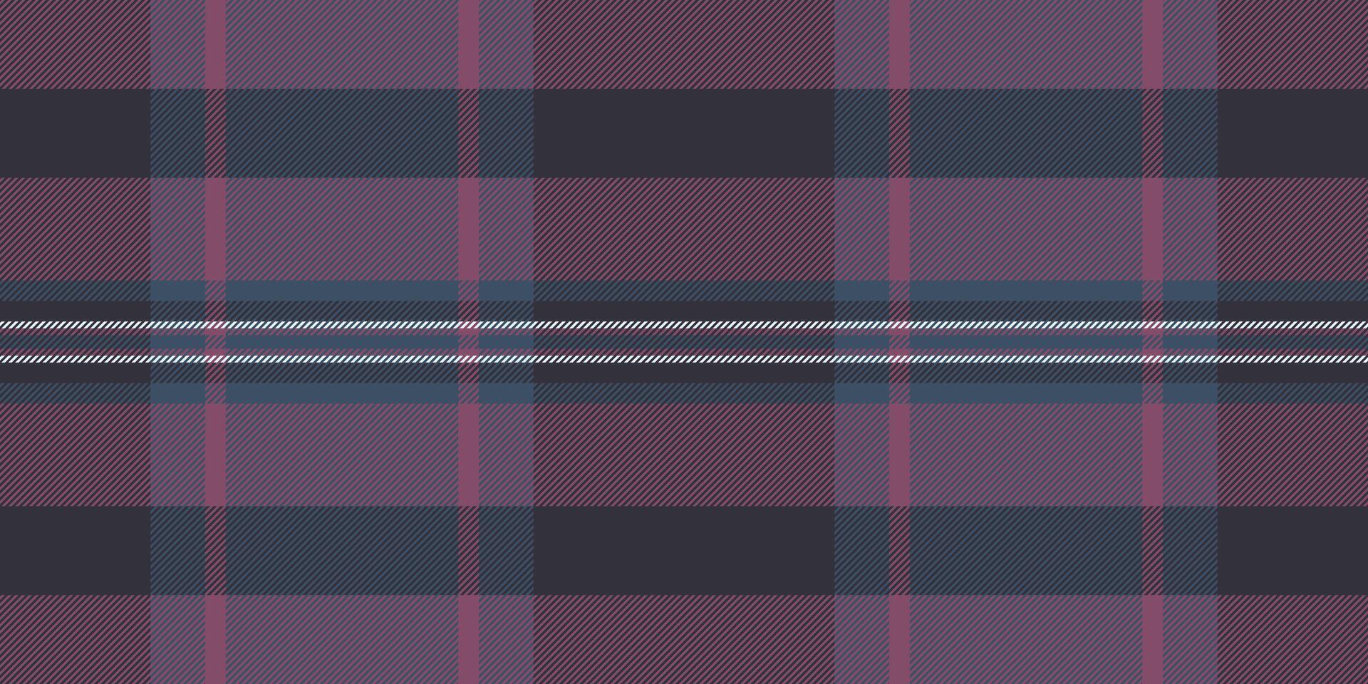 Styled texture tartan background, duvet textile fabric check. Mix plaid pattern seamless in pink and blue colors. vector
