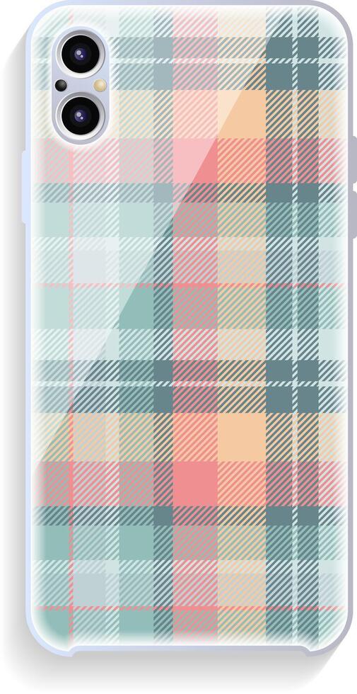 Smartphone cover design mockup. Template geometric pattern for mobile phone back part. Flat design. vector