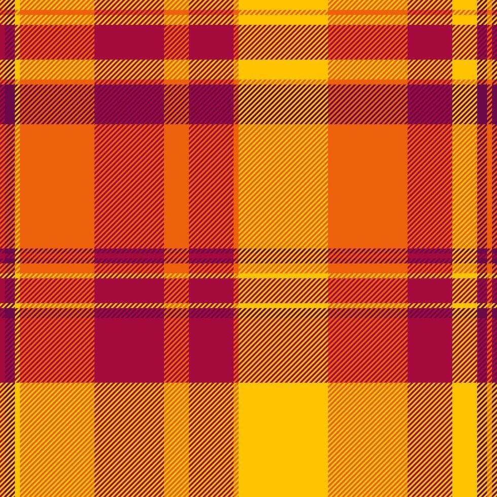 Backdrop seamless tartan plaid, close up textile check . Variation fabric background texture pattern in bright and red colors. vector