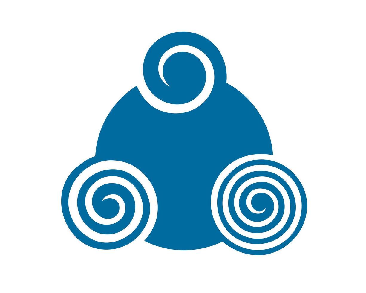 Abstract logo template spiral and swirl motion twisting circles design element. illustration vector