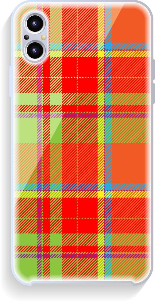 Smartphone cover design mockup. Template geometric pattern for mobile phone back part. Flat design. vector