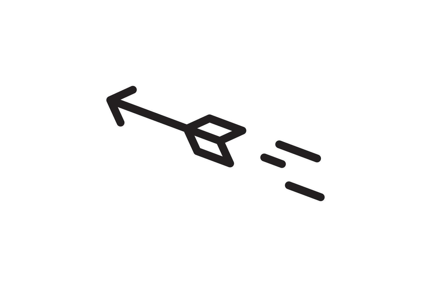 Arrow in target icon. Strategy symbol success. illustration. vector