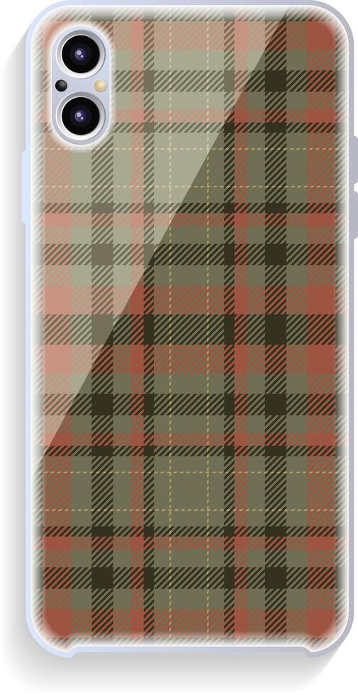 Smartphone cover design mockup. Template geometric pattern for mobile phone back part. Flat design. vector