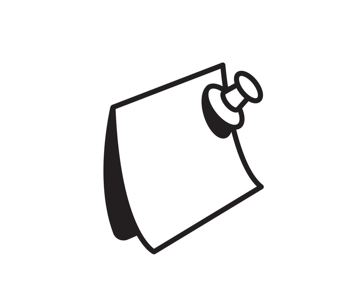 Note icon sign. Paper message or document page. vector
