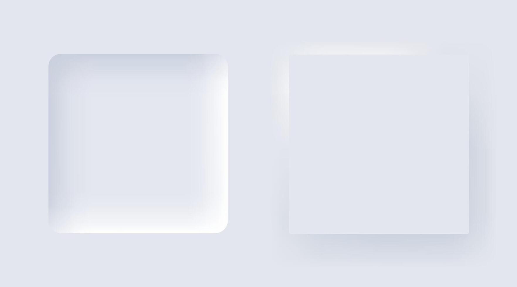 Neumorphic UI design element set. simple trendy interface for application or web vector